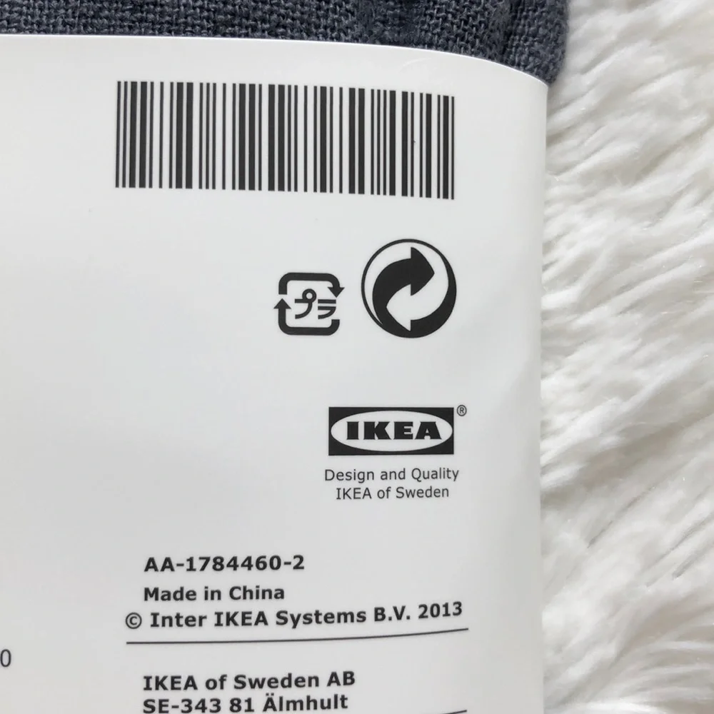 IKEA dark grey linen pillow cover